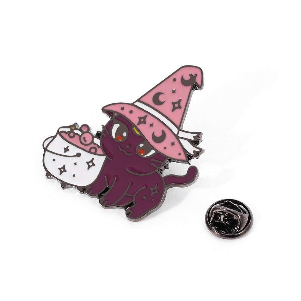 Cat Game Brooch, Confident Girl Pin, Time Gate Badge - available at Sparq Mart