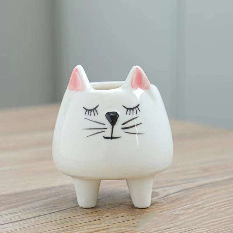 Animal Flowerpot Decor, Cartoon Planter Pot, Hand Painted Planter - available at Sparq Mart