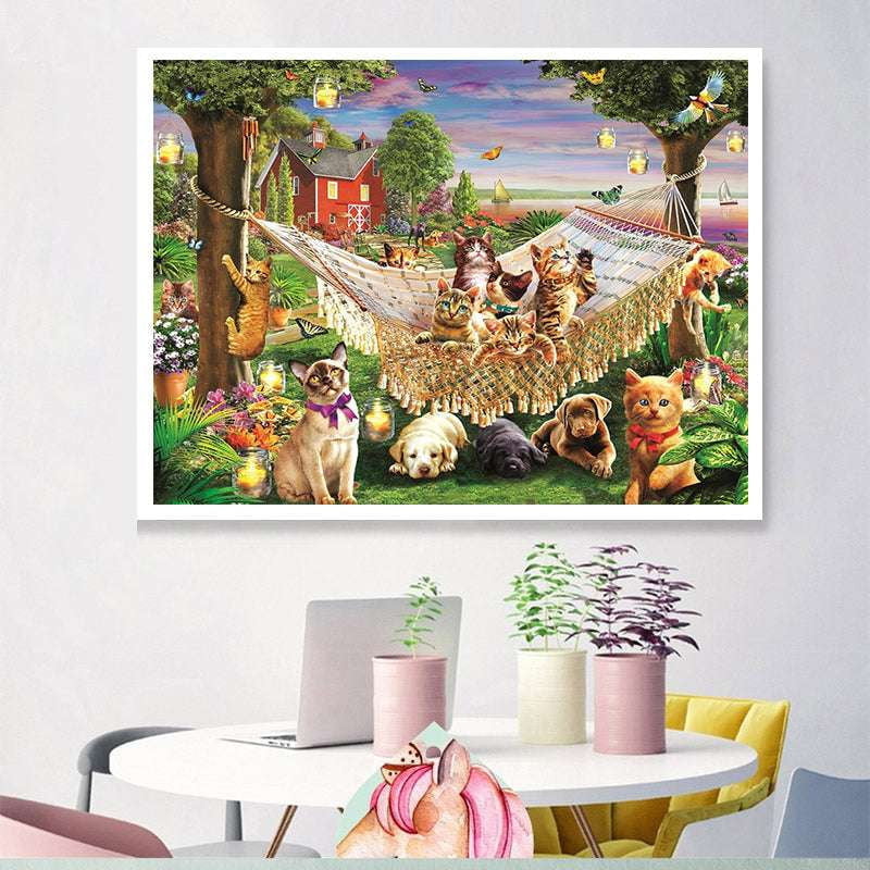 5D Animal Embroidery, Cross Stitch Art, DIY Diamond Painting - available at Sparq Mart