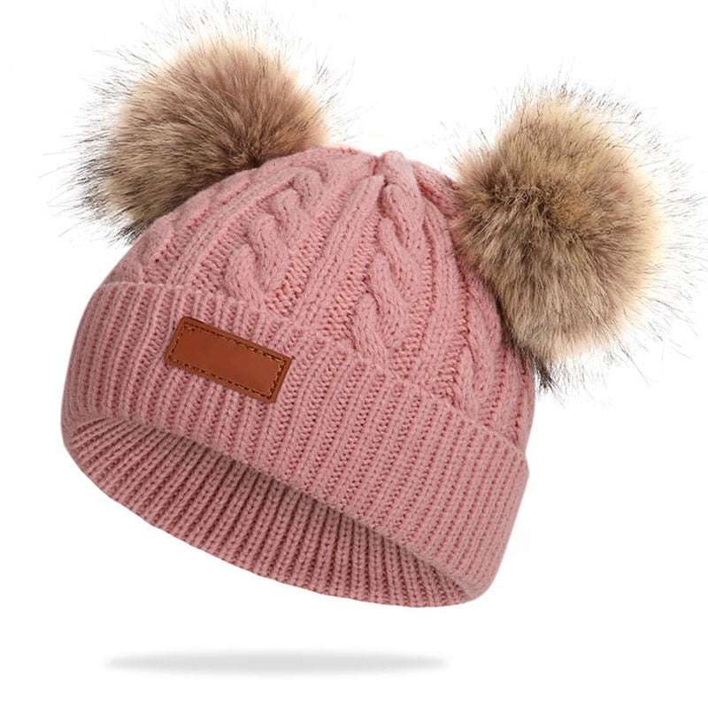 Children’s Warm Wear, Kids Pom Beanie, Winter Wool Hat - available at Sparq Mart