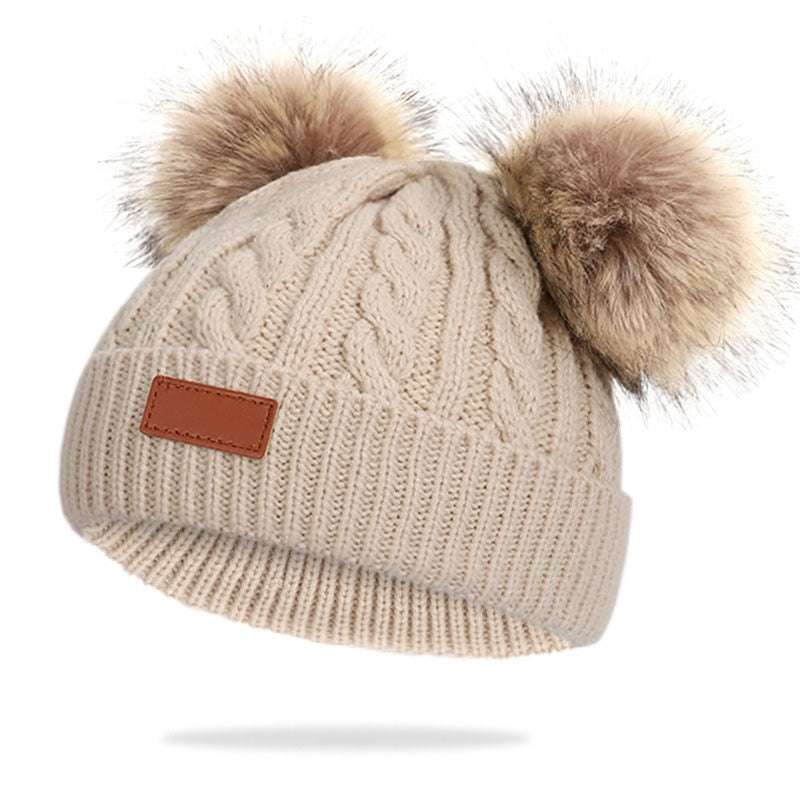 Children’s Warm Wear, Kids Pom Beanie, Winter Wool Hat - available at Sparq Mart