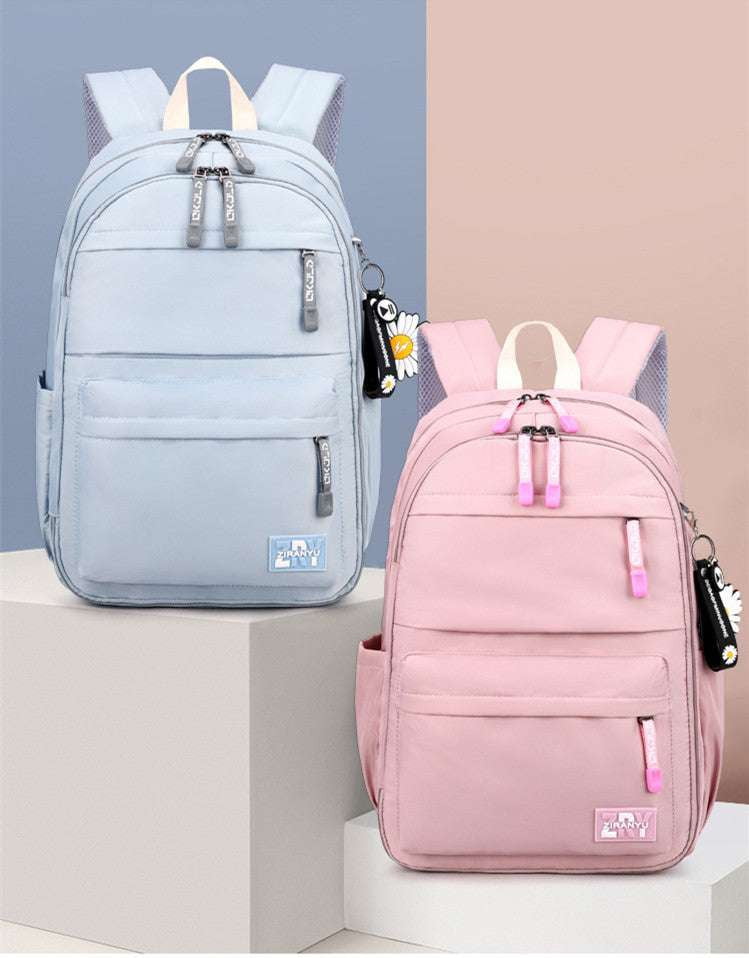 girls school backpack, spacious student knapsack, waterproof nylon bookbag - available at Sparq Mart