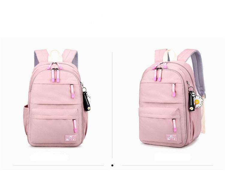 girls school backpack, spacious student knapsack, waterproof nylon bookbag - available at Sparq Mart