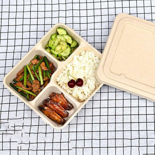 biodegradable dinnerware set, eco-friendly paper plates, green disposable tableware - available at Sparq Mart