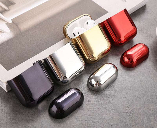Electroplated Earphone Protective Cover, Stylish Bluetooth Earphone Shell, Wireless Earbud Charging Case - available at Sparq Mart