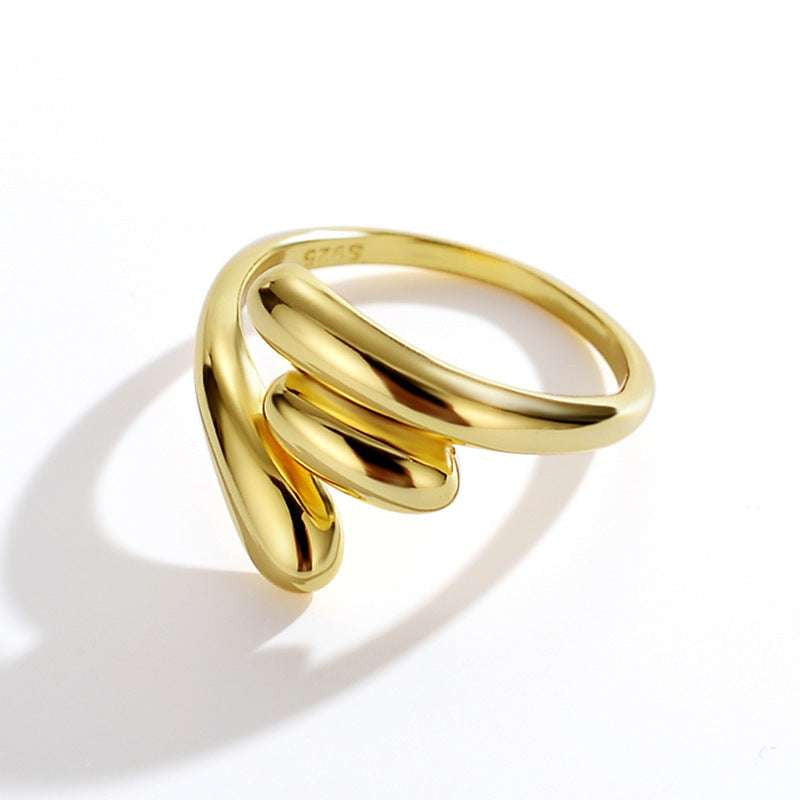 Adjustable Copper Ring, Electroplated Drop Ring, Fashionable Simple Ring - available at Sparq Mart