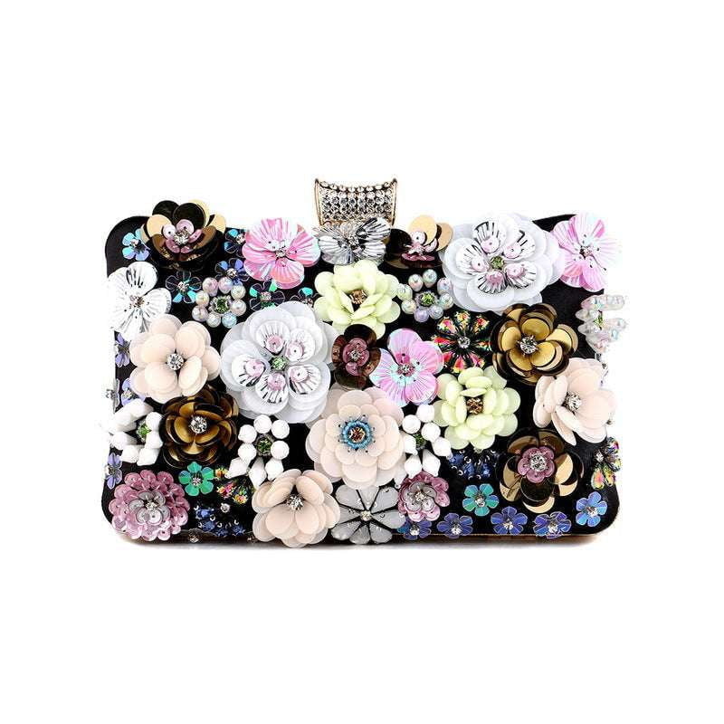 designer clutch purse, floral evening clutch, ladies banquet bag - available at Sparq Mart