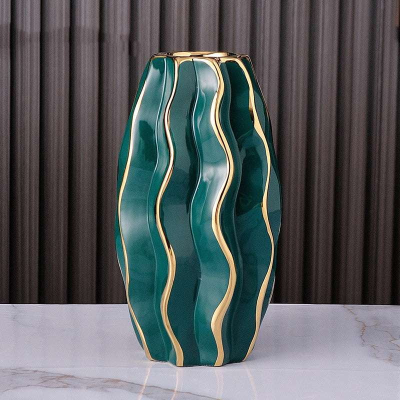 Ceramic Flower Vase, Elegant Vase Decor, Handcrafted Decorative Vase - available at Sparq Mart