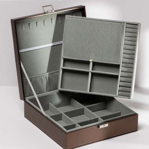 Leather Jewelry Storage, Luxury Accessory Case, Organizer Watch Box - available at Sparq Mart