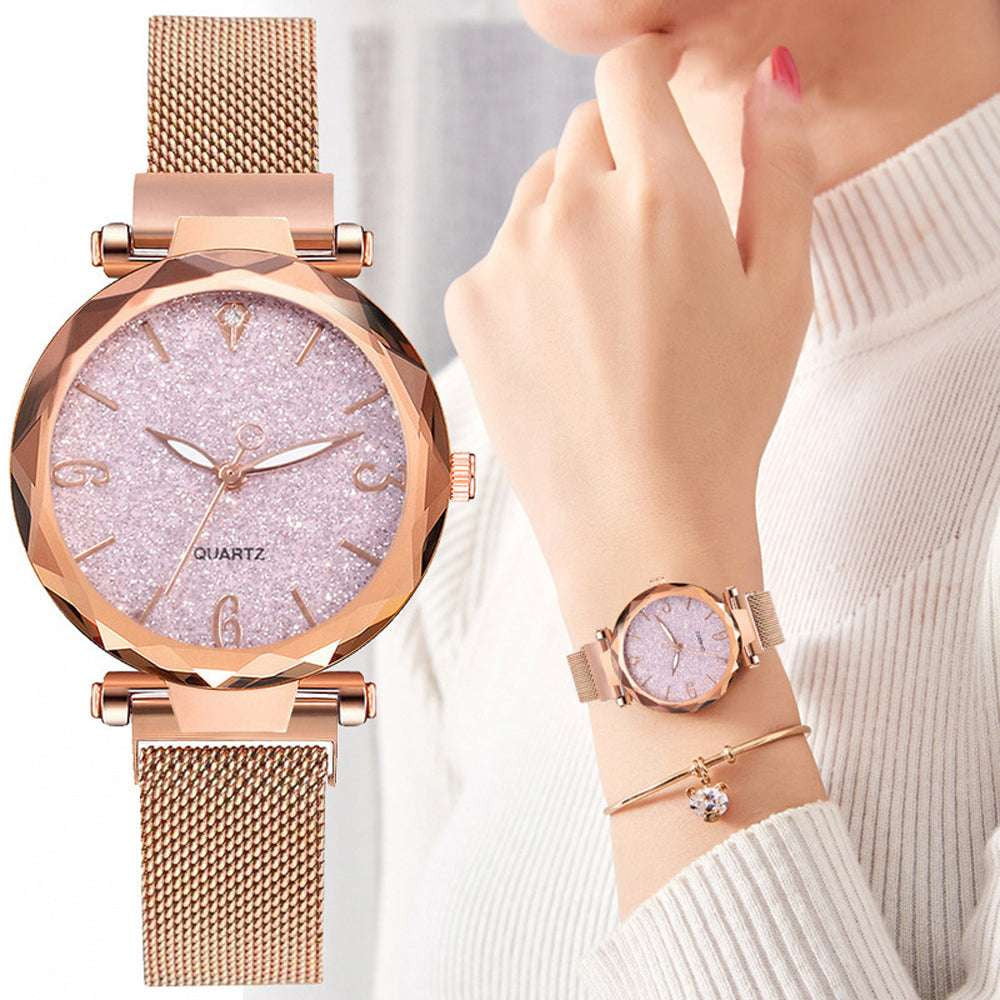 luxury ladies watch, mesh belt watch, stylish quartz timepiece - available at Sparq Mart