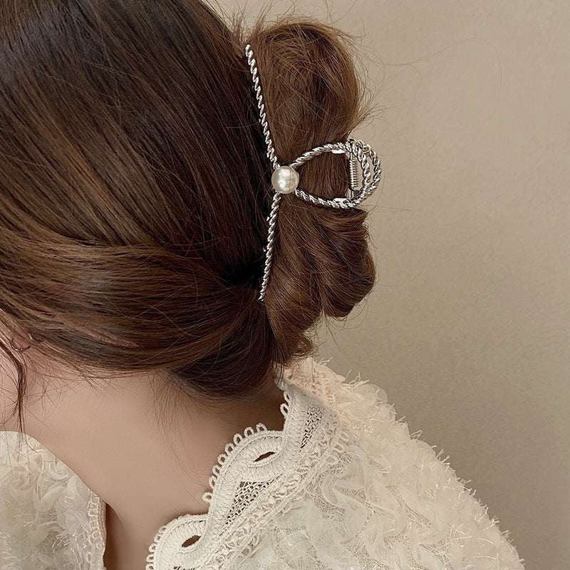 Metal Hairpin Fashion, Pearl Hairpin Fashion, Twist Cross Hairpin - available at Sparq Mart