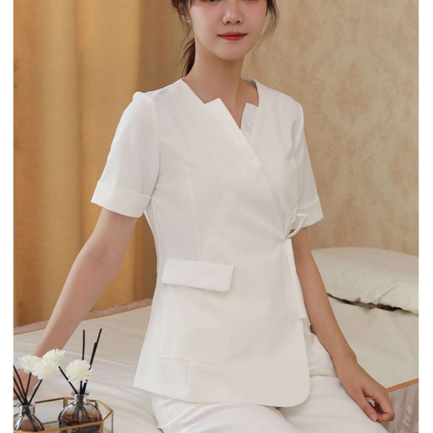 Beauty Spa Uniforms, Healthcare Desk Outfits, Salon Reception Attire - available at Sparq Mart