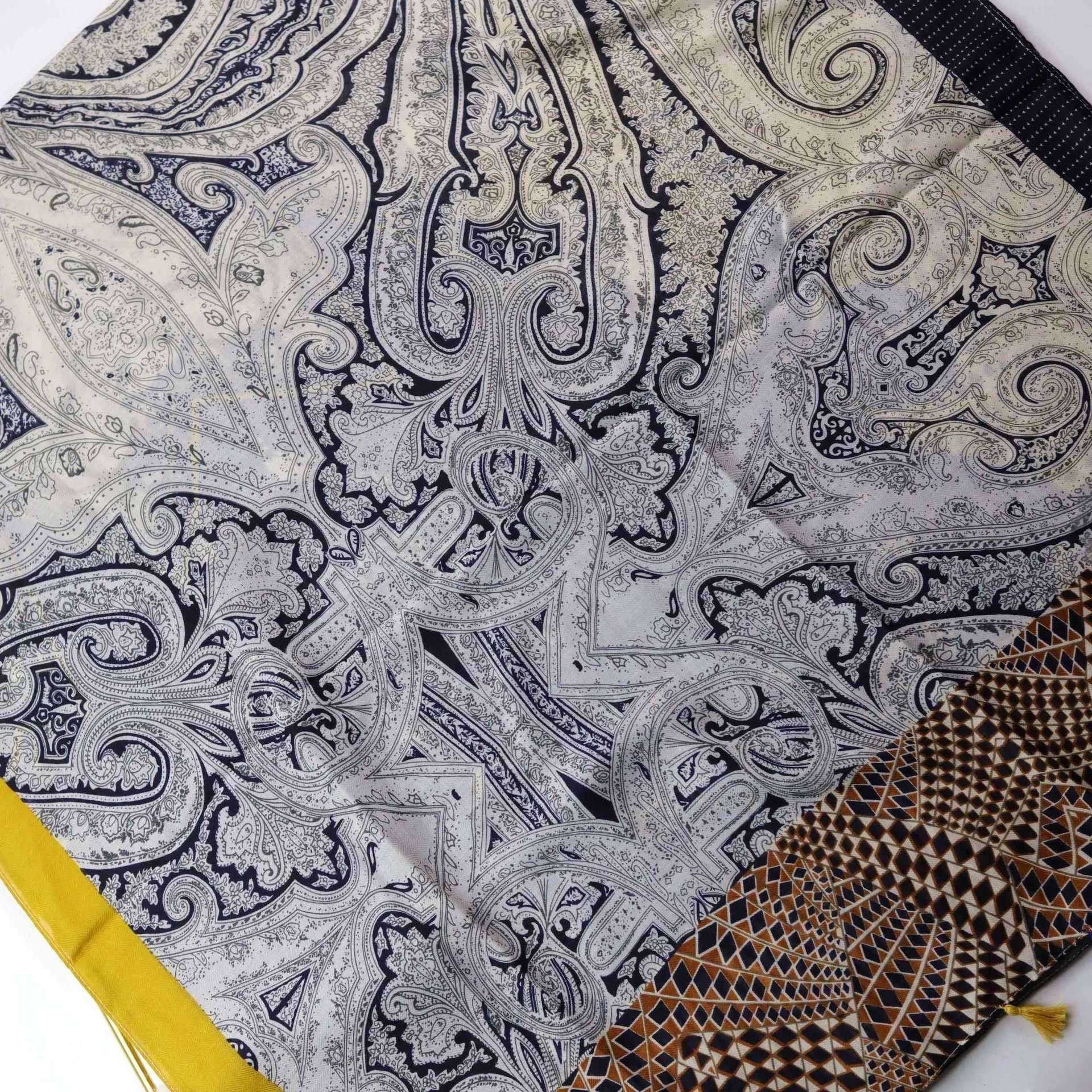 Designer Shawl Wrap, Luxurious Silk Scarf, Printed Silk Shawl - available at Sparq Mart