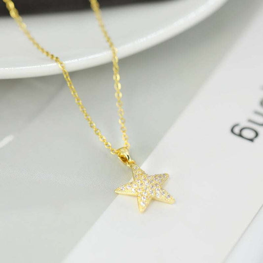 Fashionable Simple Necklace, Star Pendant Necklace, Titanium Steel Jewelry - available at Sparq Mart