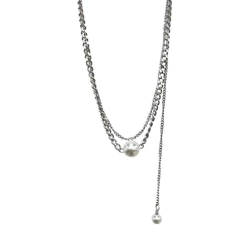 Elegant Necklace Design, Simple Personality Chain, Titanium Clavicle Necklace - available at Sparq Mart