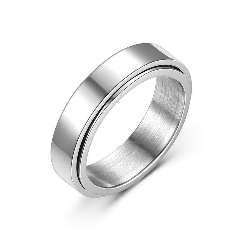 Durable Titanium Band Women, Elegant Steel Ring Accessory, Women's Titanium Steel Ring - available at Sparq Mart