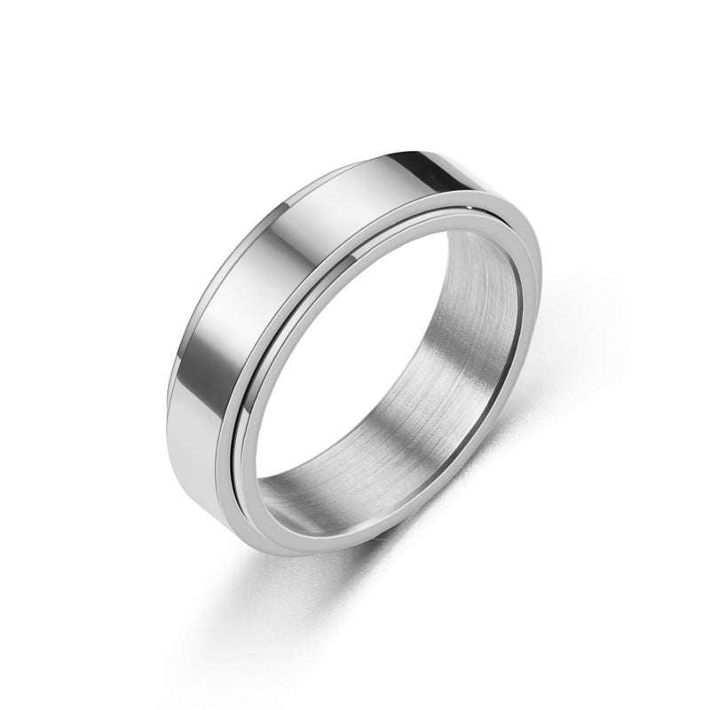Durable Titanium Band Women, Elegant Steel Ring Accessory, Women's Titanium Steel Ring - available at Sparq Mart