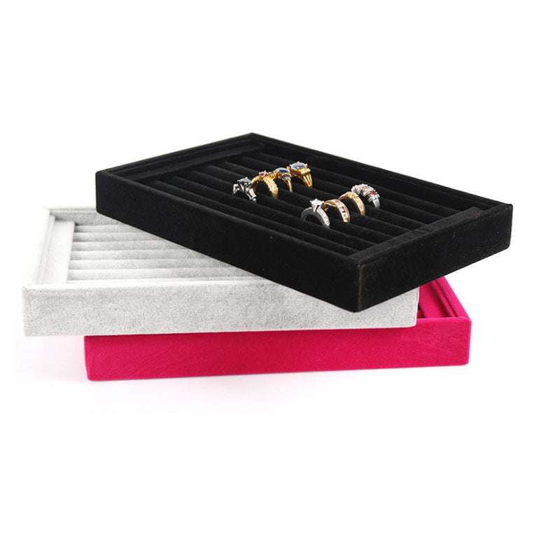 Ring Display Box, Stud Earring Holder, Velvet Jewelry Tray - available at Sparq Mart
