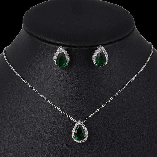Elegant Zircon Necklace, Luxurious Gift Jewelry, Women's Necklace Set - available at Sparq Mart
