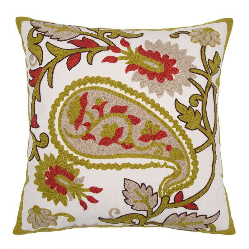 Decorative Couch Pillow, Flannelette Pillow Cover, Geometric Embroidery Pillow - available at Sparq Mart