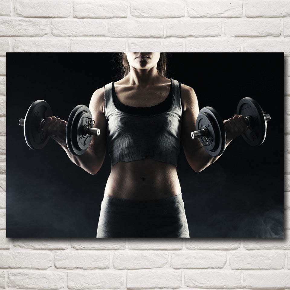 Fitness Motivation Art, Home Gym Decor, Women’s Weightlifting Poster - available at Sparq Mart