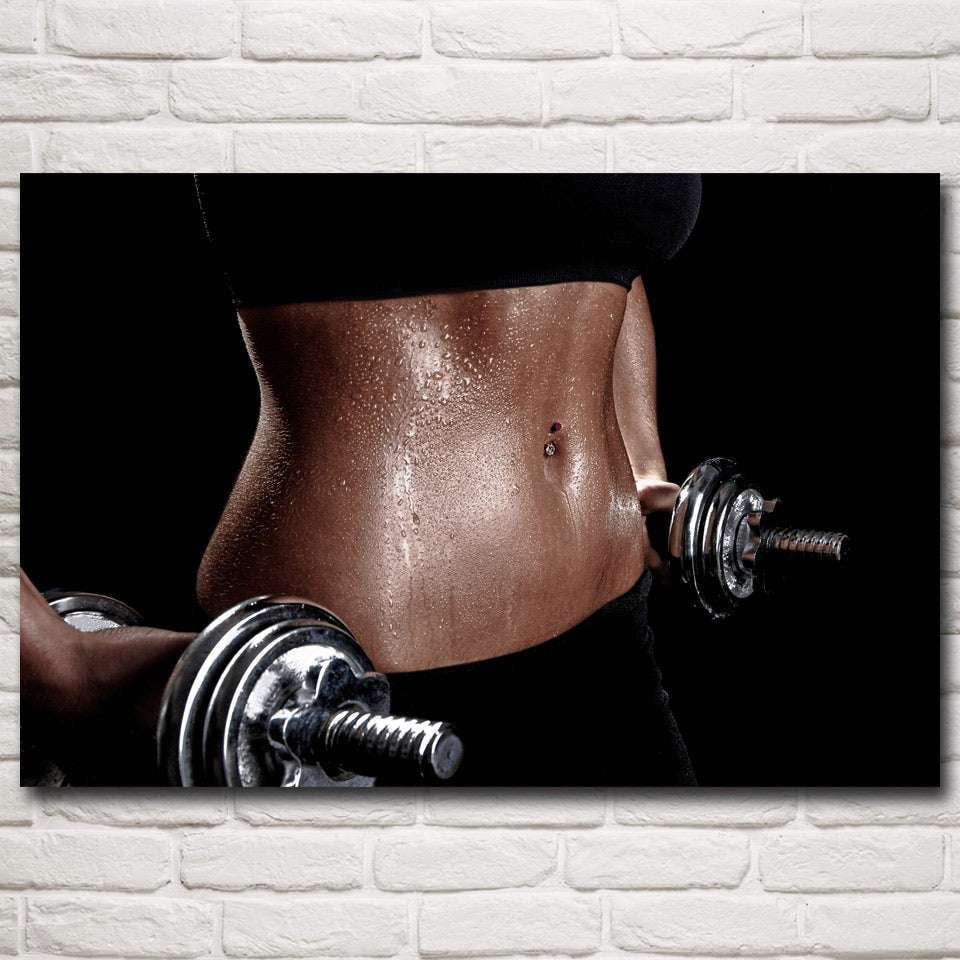 Fitness Motivation Art, Home Gym Decor, Women’s Weightlifting Poster - available at Sparq Mart