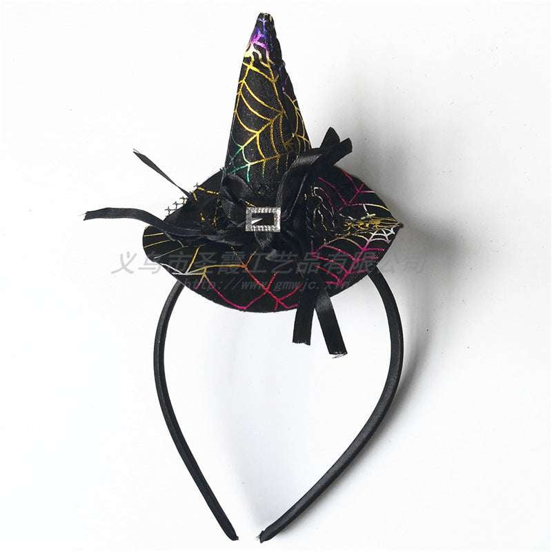 Festive Spiderweb Accessory, Halloween Witch Headband, Spooky Party Headgear - available at Sparq Mart