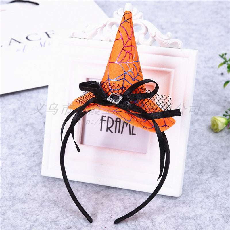 Festive Spiderweb Accessory, Halloween Witch Headband, Spooky Party Headgear - available at Sparq Mart