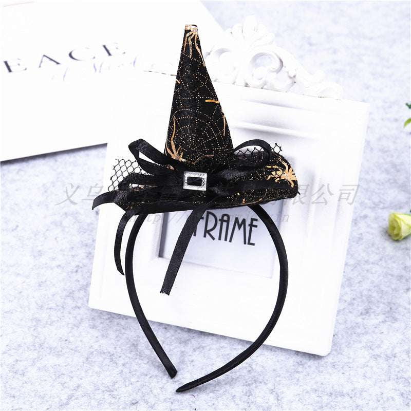 Festive Spiderweb Accessory, Halloween Witch Headband, Spooky Party Headgear - available at Sparq Mart