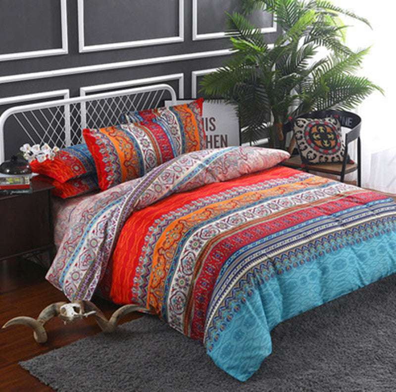 Bohemian Bedding Set, Ethnic Style Comforter, Pillowcase Bed Set - available at Sparq Mart