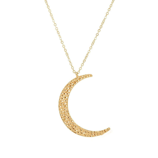 chic single-layer necklace, crescent sweater necklace, trendy pendant jewelry - available at Sparq Mart