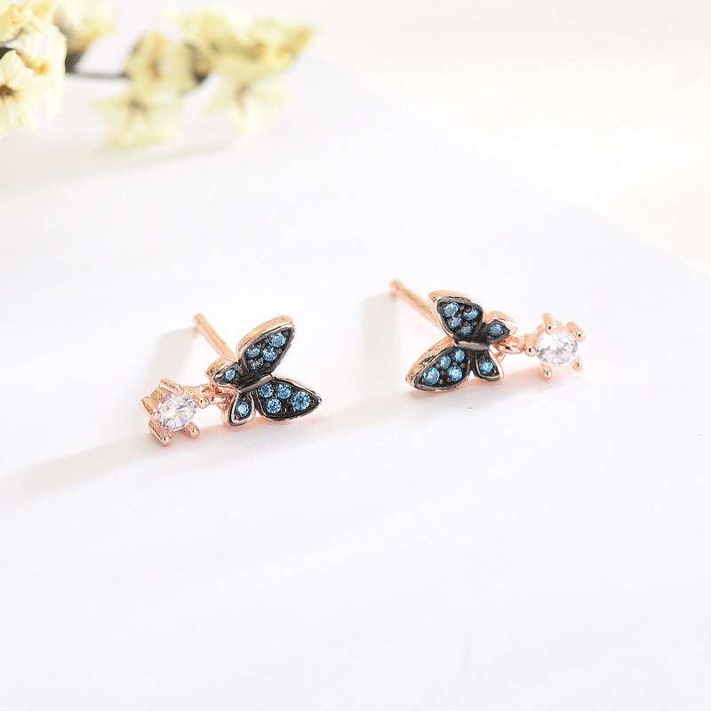 Blue Butterfly Jewelry, Exquisite Blue Butterfly, S925 Butterfly Earrings - available at Sparq Mart