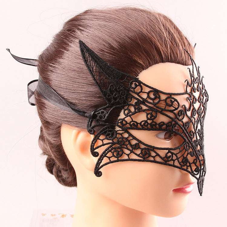 Elegant Party Accessory, Handmade Lace Mask, Mysterious Eye Mask - available at Sparq Mart