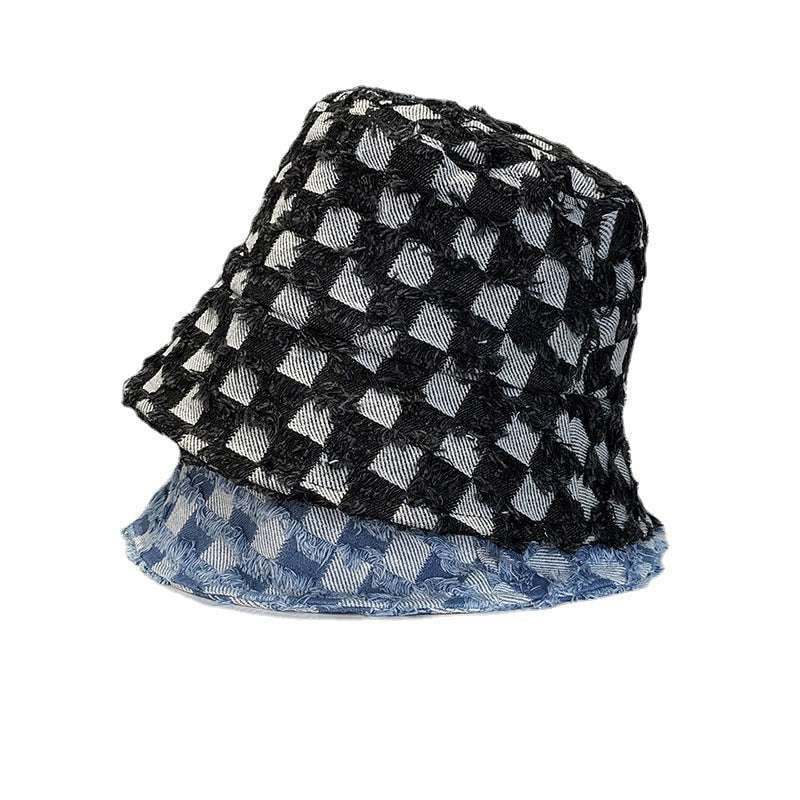 Adjustable Cotton Hat, Denim Bucket Hat, Fashionable Headwear Trends - available at Sparq Mart