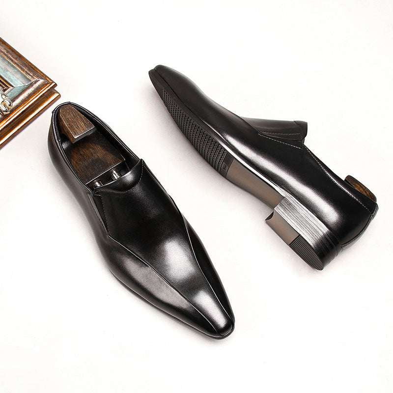 British Style Shoes, Men's Pointed Loafers, Patent Leather Loafers - available at Sparq Mart