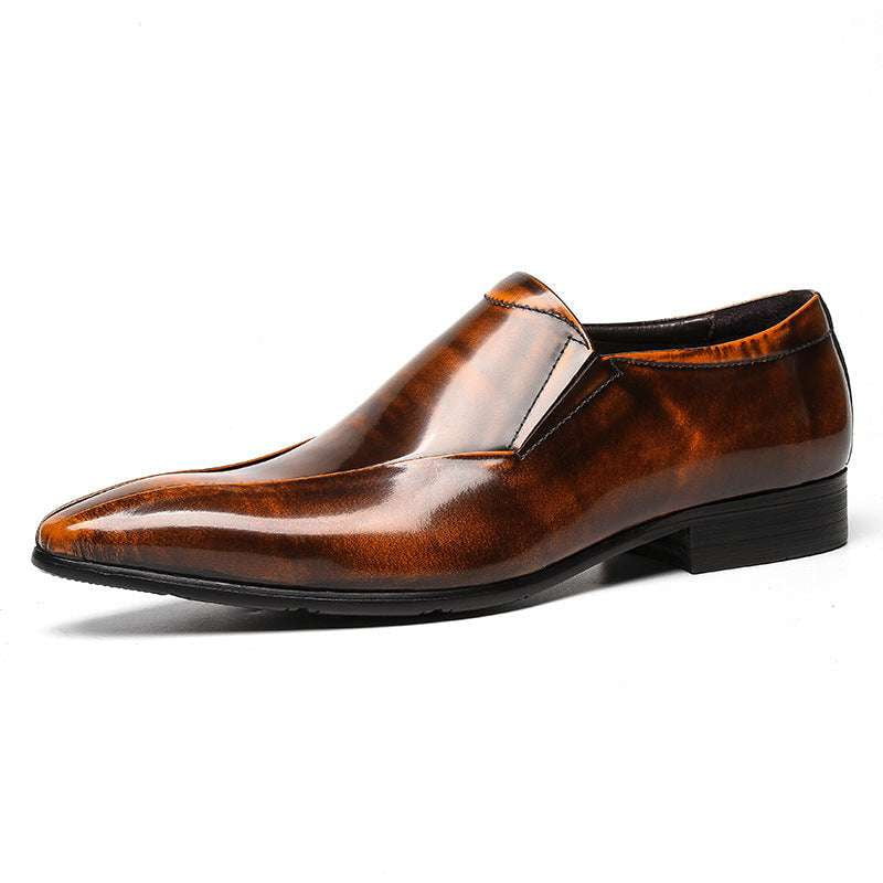 British Style Shoes, Men's Pointed Loafers, Patent Leather Loafers - available at Sparq Mart