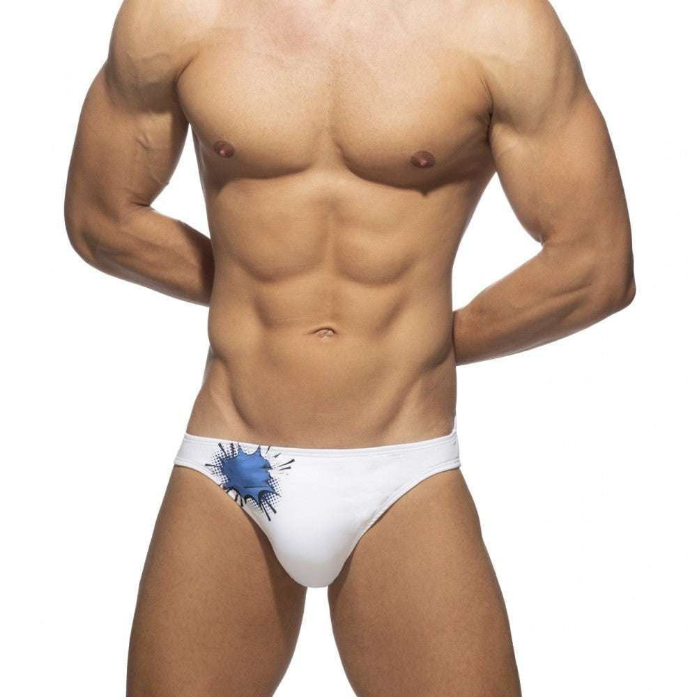 Comfortable Swimming Briefs, Low Waist Swim Trunks, Men's Printed Swimwear - available at Sparq Mart