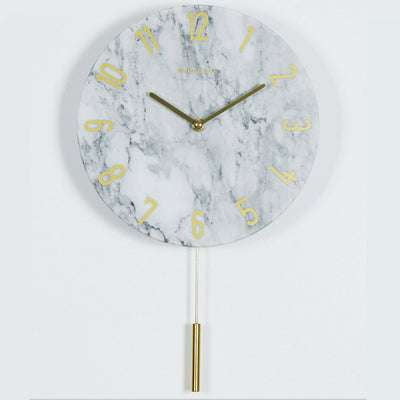 Creative Marble Clock, Mute Bedroom Clock, Nordic Wall Clock - available at Sparq Mart