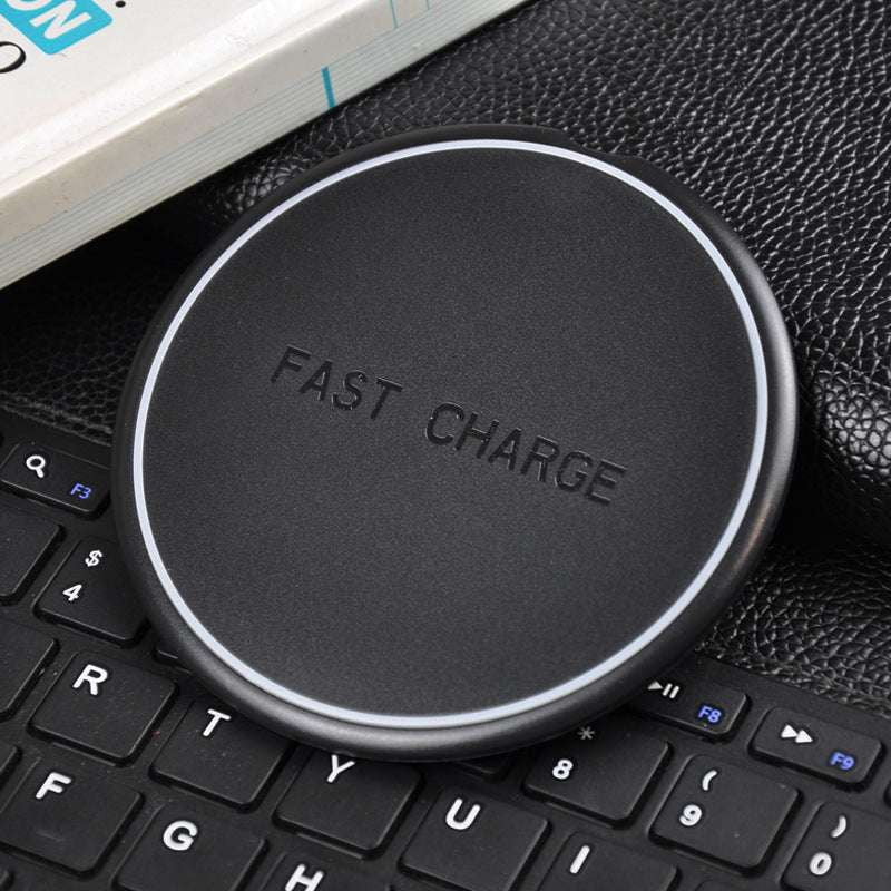 10W charging pad, fast wireless charging, round charging dock - available at Sparq Mart