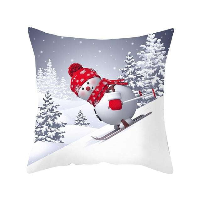 festive cushion covers, santa peach pillow, snowman pillow case - available at Sparq Mart