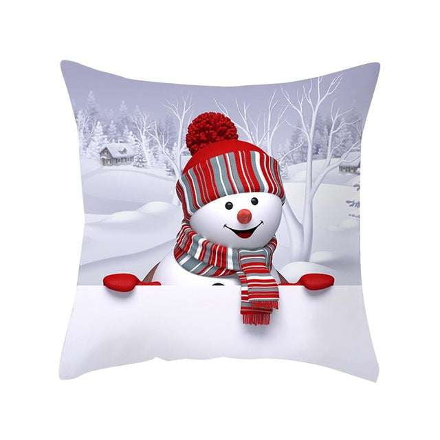 festive cushion covers, santa peach pillow, snowman pillow case - available at Sparq Mart