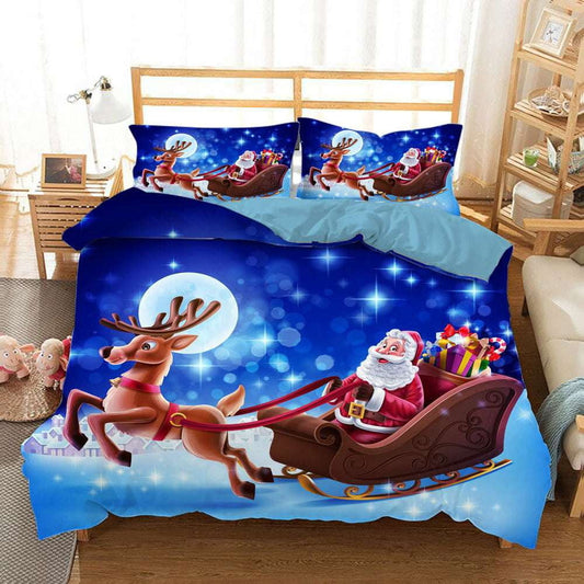 festive bedding set, Santa duvet cover, starry night bedding - available at Sparq Mart