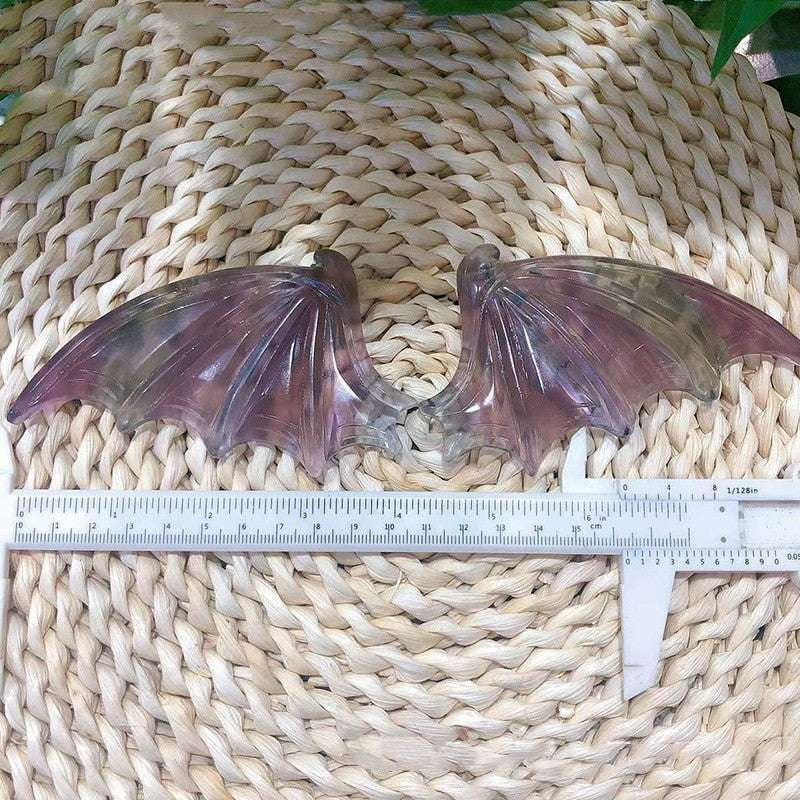 Bat wing collectible, Fluorite bat decor, Ornamental bat wings - available at Sparq Mart