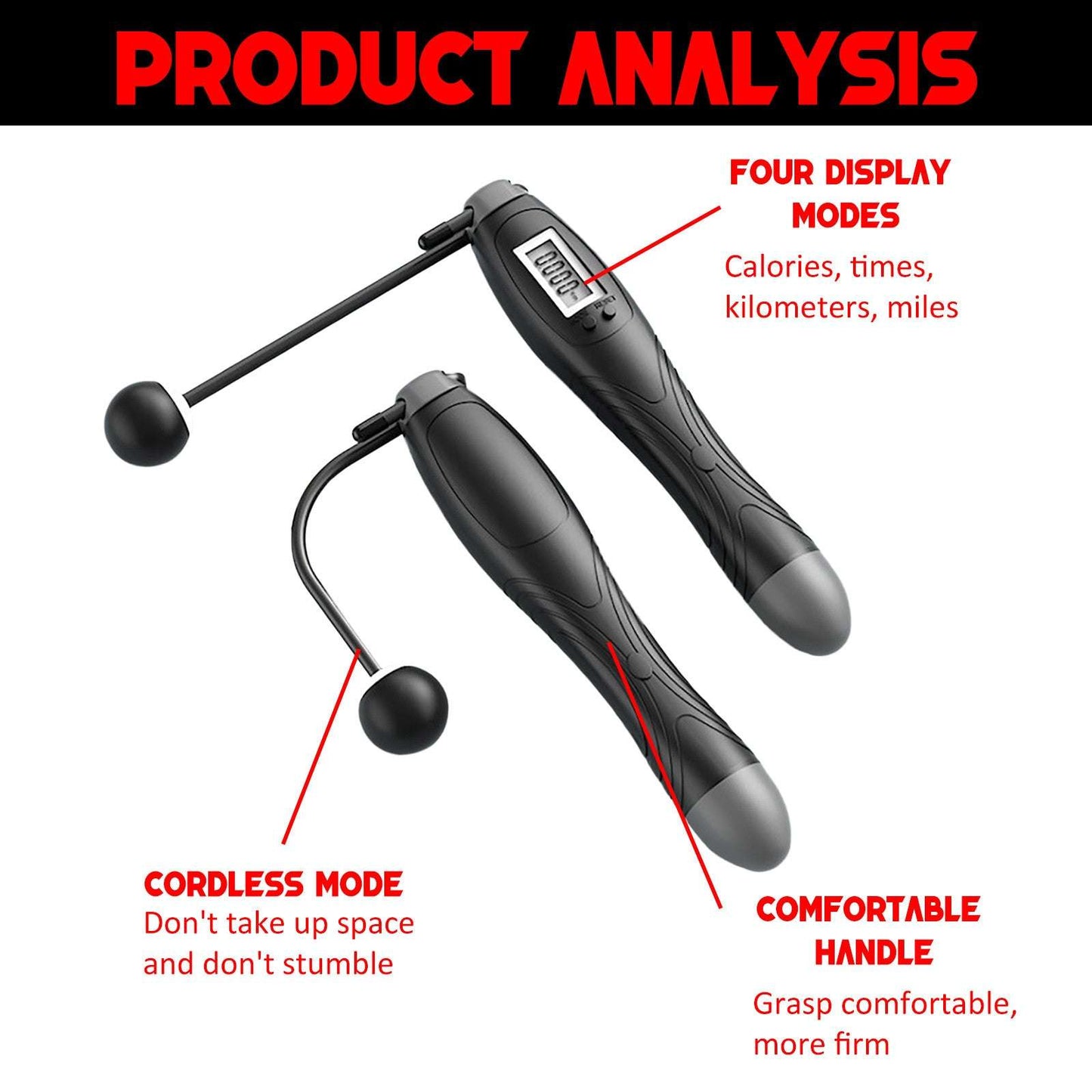 Cordless skipping rope, electronic fitness equipment, Sparq Mart - available at Sparq Mart