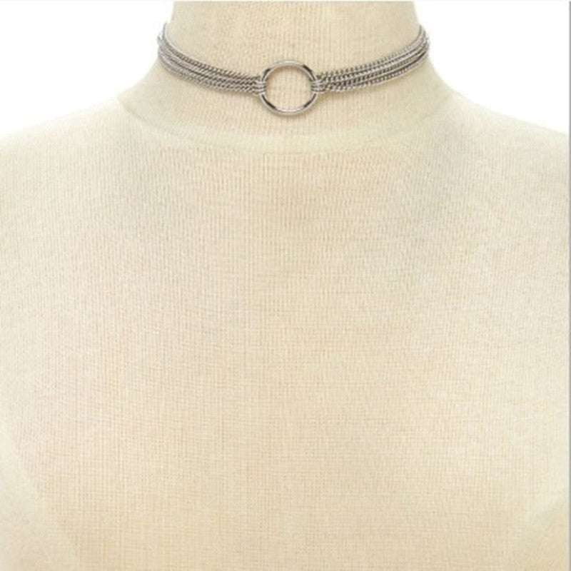 Elegant Body Jewelry, Long Body Chain, Metal Ring Necklace - available at Sparq Mart
