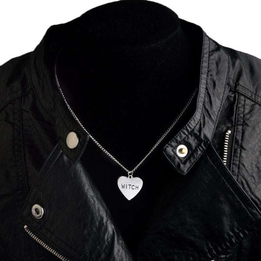 gothic heart necklace, halloween jewelry gifts, unique punk accessories - available at Sparq Mart