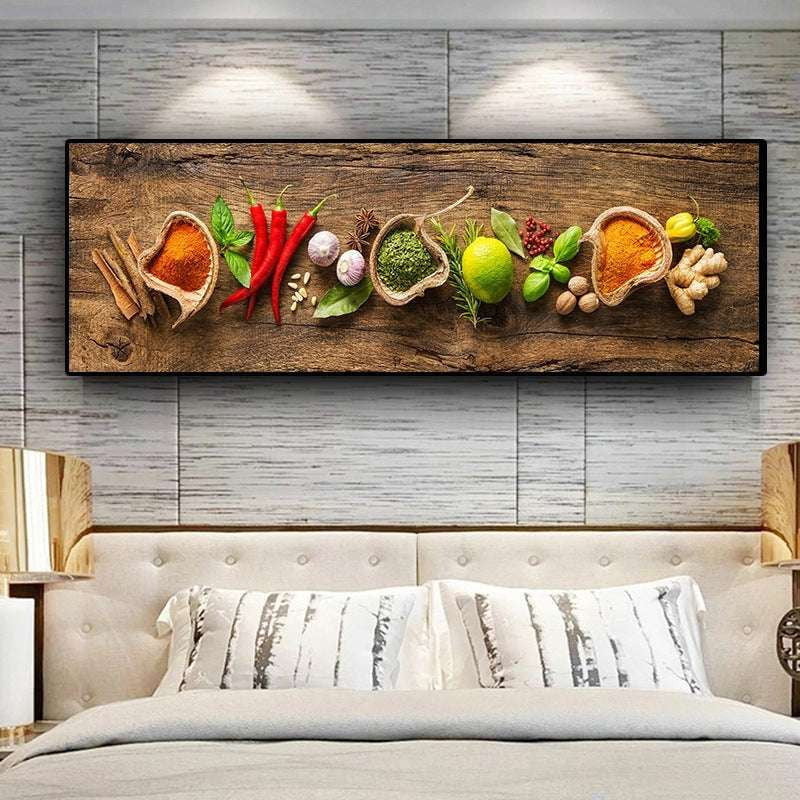 Gourmet Spice Art, Kitchen Wall Mural, Living Room Painting - available at Sparq Mart