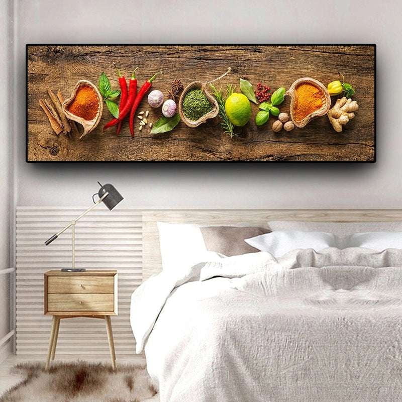 Gourmet Spice Art, Kitchen Wall Mural, Living Room Painting - available at Sparq Mart
