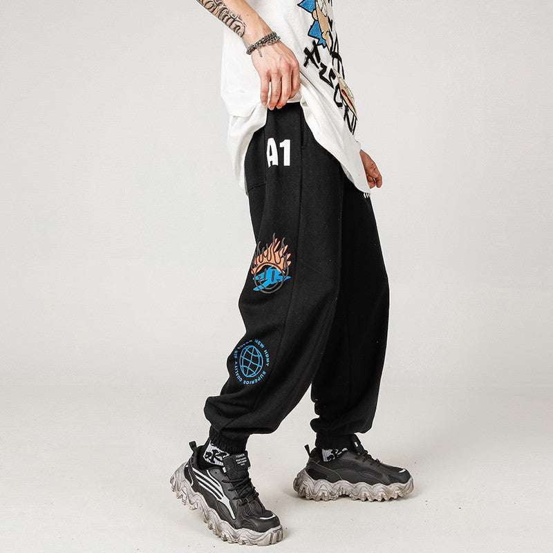 Elastic waist pants, Grey drawstring leggings, Street style trousers - available at Sparq Mart