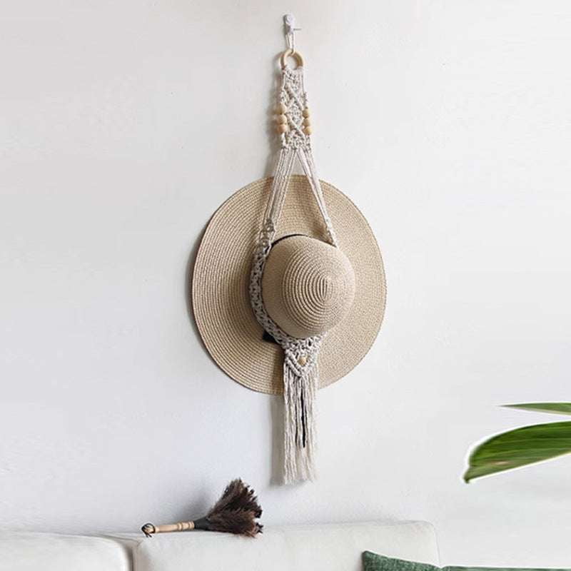 Hand-woven Wall Art, Nordic Tapestry Decor, Unique Hat Decoration - available at Sparq Mart